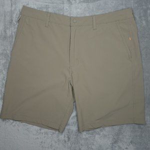 Quicksilver Waterman Collection Flat Front Shorts Men's 36 Tan